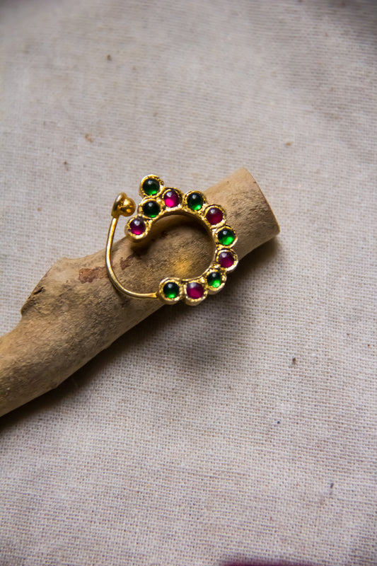 Panchvarni Nose Ring