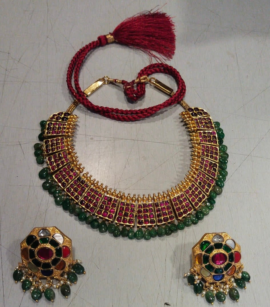 Neha Dhupia In Emerald Poothali Choker