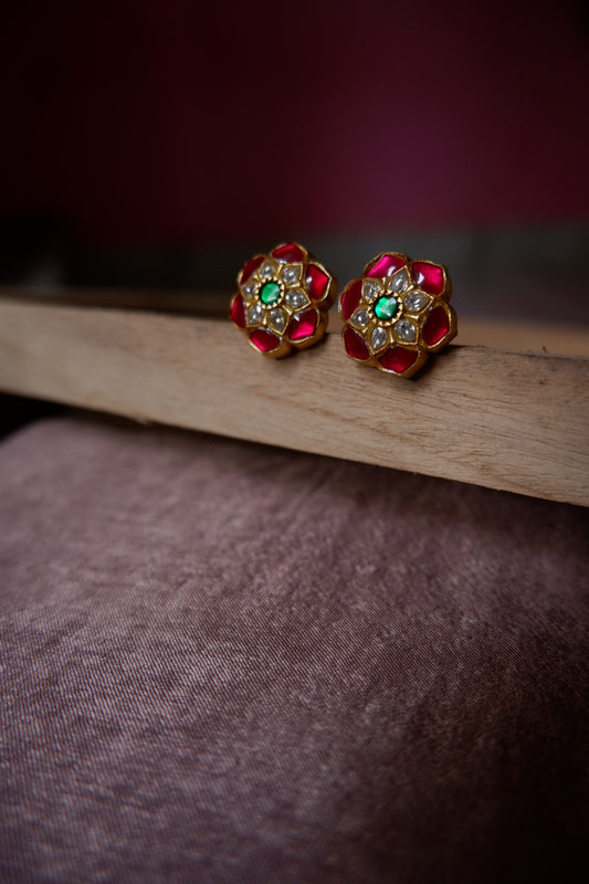 Sunchaya Ruby Red Studs